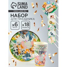 A set of disposable dishes 