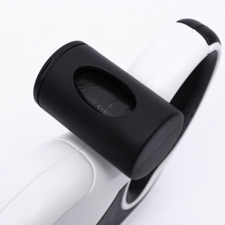 Diil roulette, 8 m, up to 50 kg, tape, rubberized pen, white with black-4