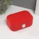 Casket to the leatherette for jewelry "Crocodile leather" red 15x10.5x5 cm
