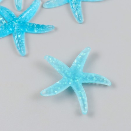Decor for creativity Plastic "Blue Sea Star" mica 4x4 cm-1
