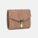 Women's wallet on the button, beige color