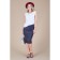 Women's skirt, size 42, gray color