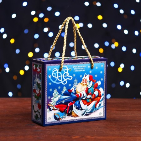 Giving Box "Santa Claus and Snow Maiden" 20.4 x 7.6 x 17.5 cm