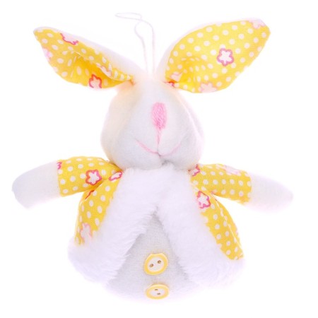 Soft toy "Rabbit", in a flower, on a suspension, color mix-2