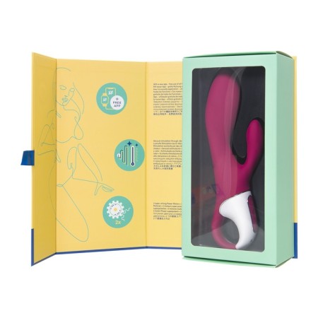 SATISFYER HEATED AFFAIR vibrator with clitoral stimulant, red color-4