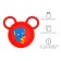 Children's ball with ears, D = 15 cm, 80 g, color mix