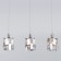 SCOPPIO lamp, 3x60W E14, chromium color