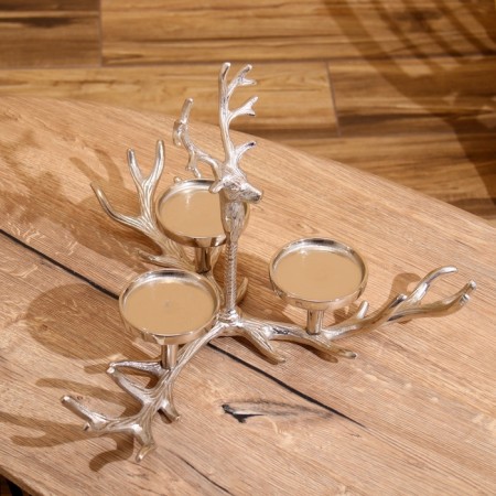 Summary for 3 candles "horns" aluminum 42x42x30 cm-6