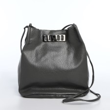 Bag Cross-Bodi with a zipper, gray color
