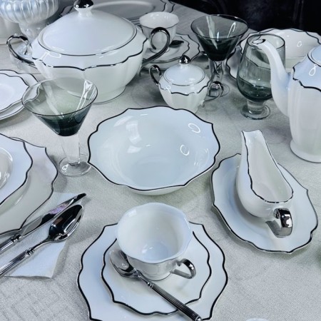 Dining Service Lenardi Magnolia Silver, porcelain, 30 items
