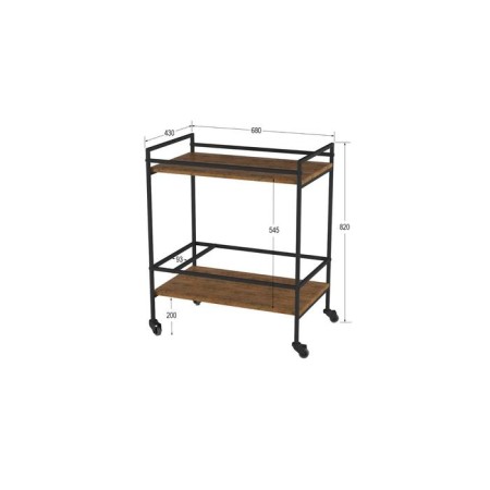 Serving table "Speech", 680 × 430 × 820 mm, American oak color-1