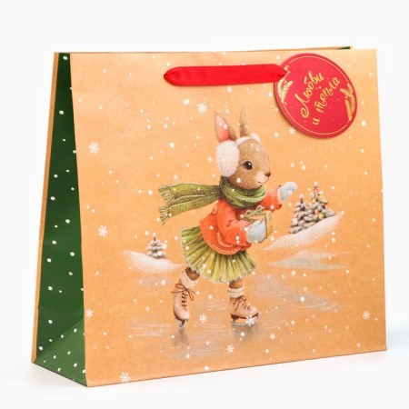 Gift package "Bunny on ice", luxury, 36 x 32 x 12 cm-2