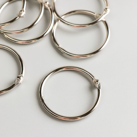 Rings for creativity (photo albums) "silver" int. D = 3.7 cm external. D = 4.3 cm nr 10 pcs-1