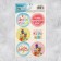 Stickers for gifts and colors "Birthday", 9 x 16 cm