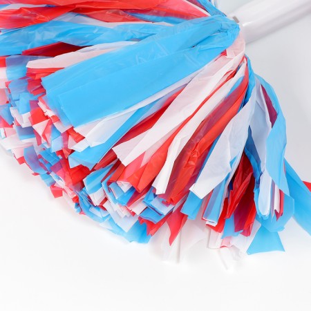 Pompom 1pc, white color+ blue+ red-4