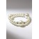 Bracelet Pearl "Bride" with rhinestones, ball No. 8,16, milk color, d = 5.5 cm