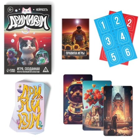 Card game on asociation and imagination "Drimikum Neuroset", 105 cards, 10+-1