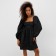 Women's dress with a bow Mist, p. L, black
