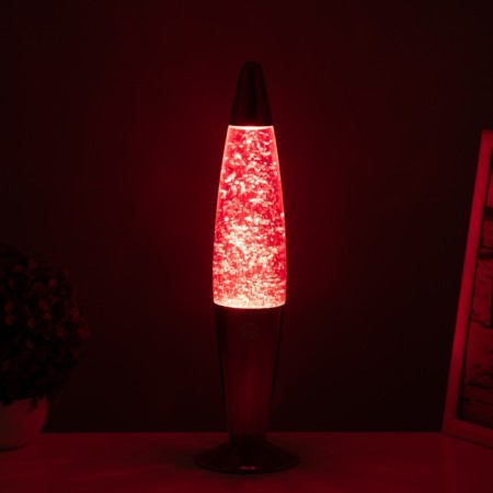 Lava-lamp "Rocket" 1x30W E14-R39 (sparkles) red 11x11x41cm-2