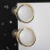 Earrings metal "circles" are dense, color gold