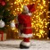 Santa Claus "in a red fur coat, with a log" 29 cm