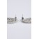 Hanging earrings with rhinestones "Waterfall" bunch, white color in silver
