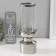 Ceramics candlestick, glass for 1 candle "Omut" d = 8 cm silver 9.5x9.5x26 cm
