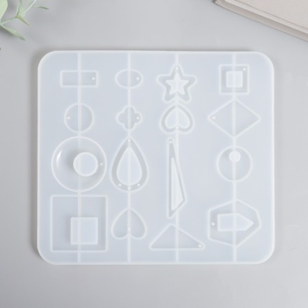 Mold Silicon "Earrings" 16 objects 16x17.7 cm