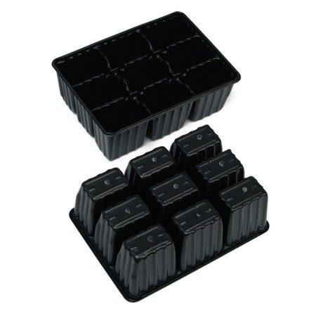 Mini-Pirate for seedlings, 40 × 16 × 13 cm, 2 inserts, 18 cells, Greengo-4