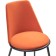Chair on the metal frame Aldis metal/velor, black/orange 50x57x81 cm
