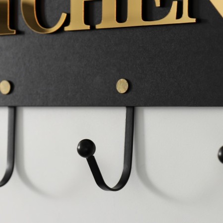 Decorative tree hooks "kitchen accessories" black, mirror 4.3x34x22.3 cm-2