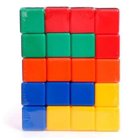 Set of colored cubes, 6 × 6 cm, 20 pieces-4