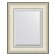 EvoFORM mirror in a baguette frame, with fatset, 78 mm, 44x54 cm, color white leather with chromium