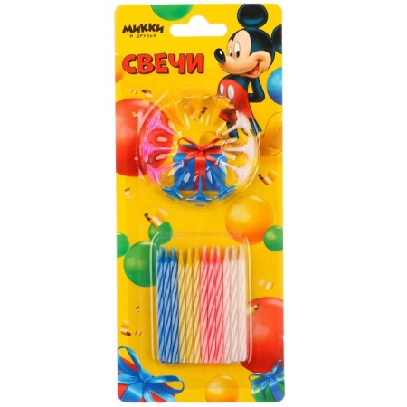 Set of candles for the cake, 24 pcs, Mickey Mouse-2
