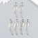 Decor for creativity Metal "Parrot" set 6 pcs silver 1.6x5.5 cm