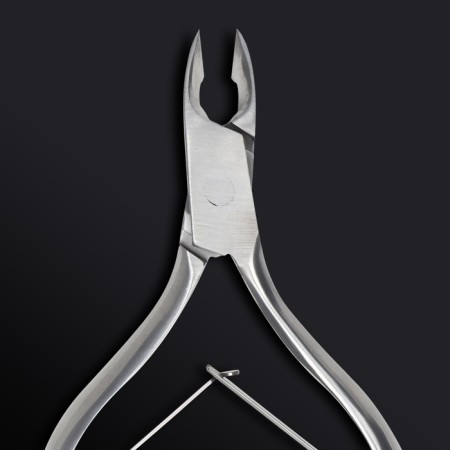Manicure nippers for the cutter "Premium", double spring, 11 cm, blade length - 6 mm, silver color-6