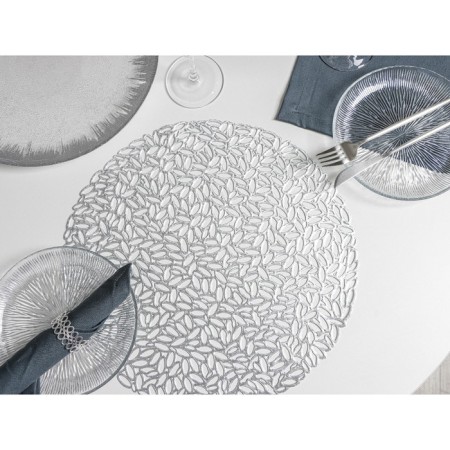 Set of serving napkins on the table "Manifik", d = 38 cm, 4 pcs, silver color-2