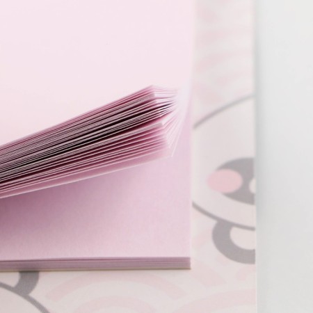 Paper block with torn sheets for records, Panda 50 sheets.-5
