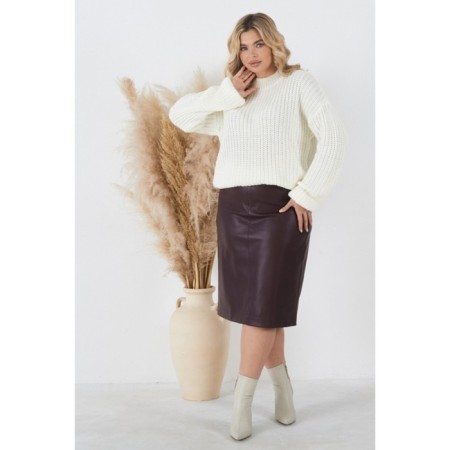 Female skirt, size 56, red color-4