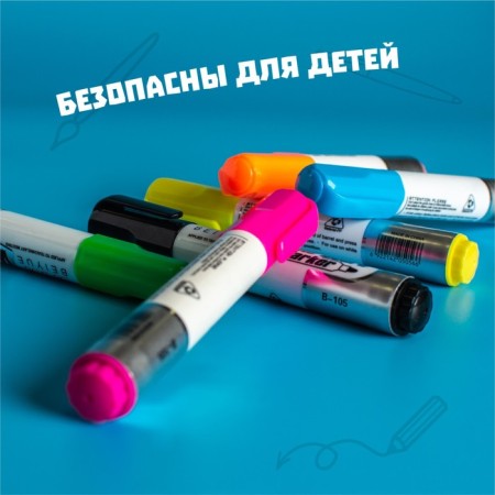 A set of water -based markers "Magic", 6 pcs., 2 × 11.5 × 14 cm-3