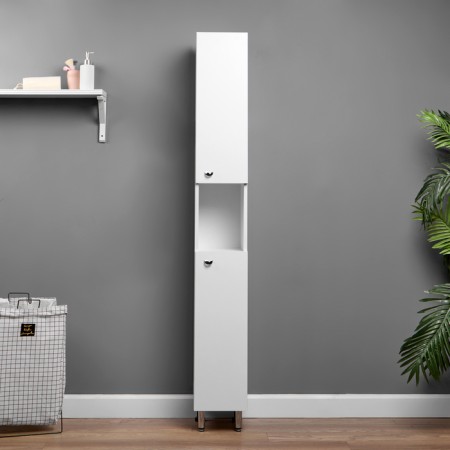 Bathroom Punnel "Vega 2400" White, 24 x 30 x 181 cm-2