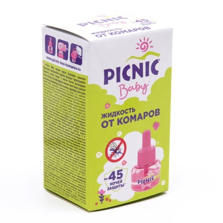 An additional bottle of mosquitoes "Picnic Baby", with chamomile extract, 45 nights, 30 ml 146-1