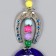 Suspension from the evil eye "horseshoe" 21 cm mix