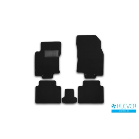 Rugs in the cabin Klever Premium Nissan X-Trail 2014-2016, introduction., 5 pcs. (textile)