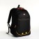Youth backpack on a zipper, 4 pockets, black color/orange