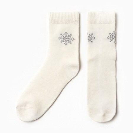 Women's socks socks, milk color, size 23-25