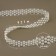 Pearls on threads, flat, 14 mm, 9 ± 1 m, white color
