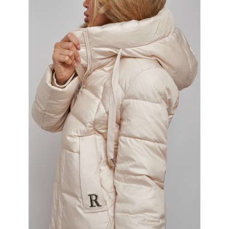 Coat insulated winter female, size 48, color light-beige-16
