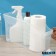 Storage container on wheels Ricco, 6 l, 35.5 × 13 × 20 cm, with a handle, transparent
