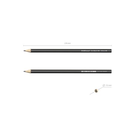Pencil Chernographic Erichkrause "Jet Black 100", HB, Grifel D = 2.2 mm, wood, hexagonal, in a tube-4